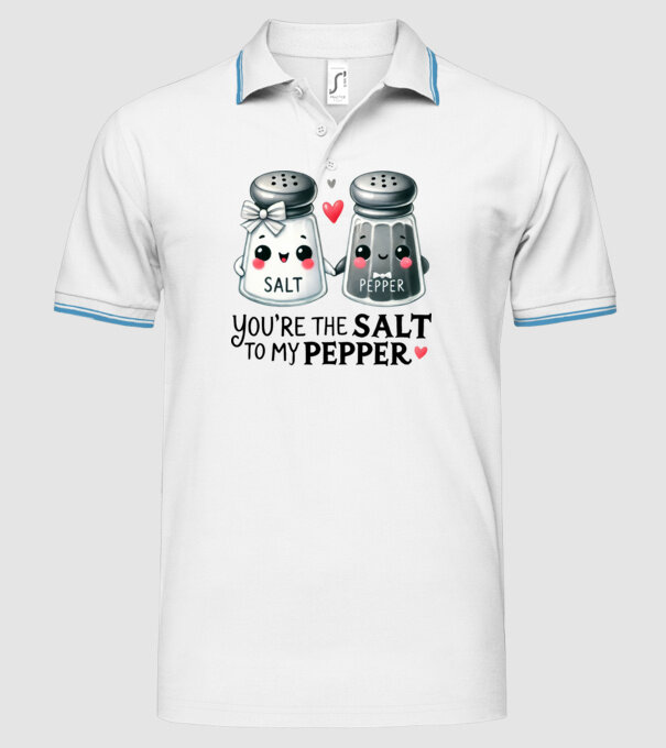Salt to my Pepper model alb pe tricou