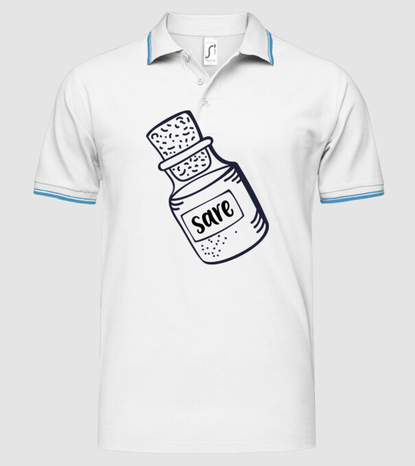sare model alb pe tricou