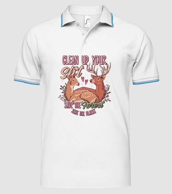 Save the forest model alb pe tricou