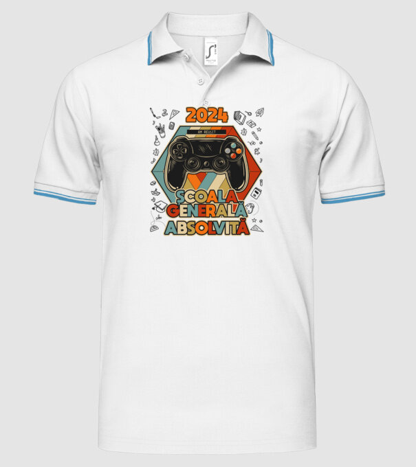 școala generală școala generală model alb pe tricou
