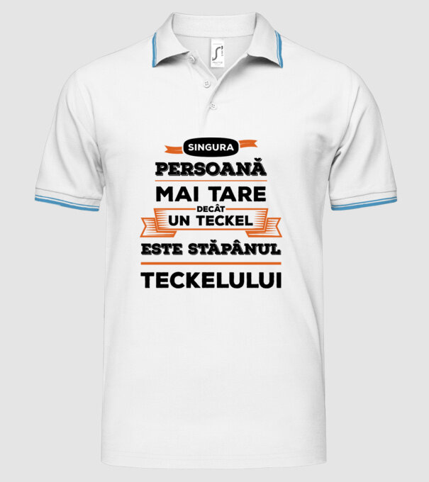 singura persoană mai tare decât un Teckel este stăpânul Teckelului model alb pe tricou