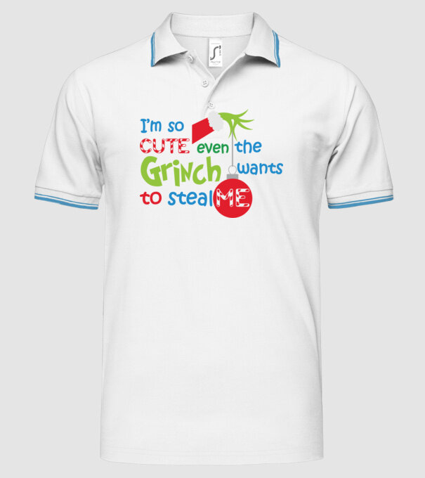 So cute Grinch model alb pe tricou