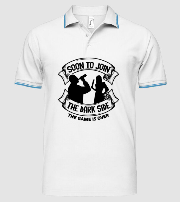 Soon join the dark side model alb pe tricou