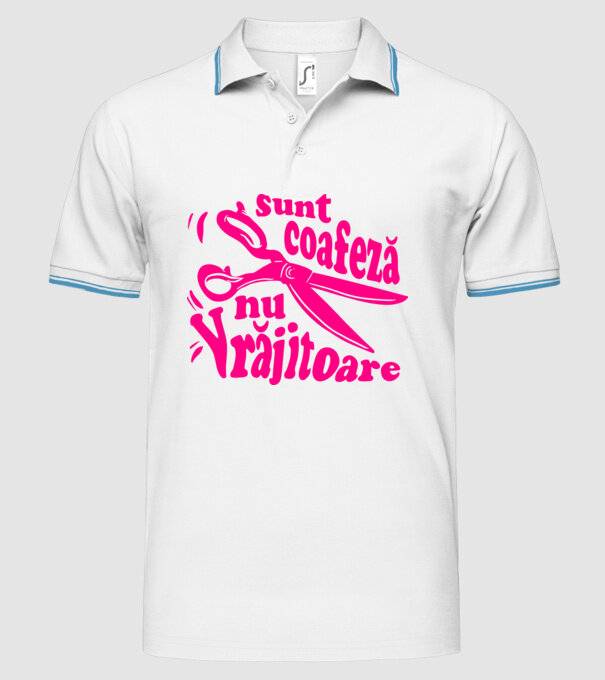 sunt coafeză, nu vrăjitoare model alb pe tricou