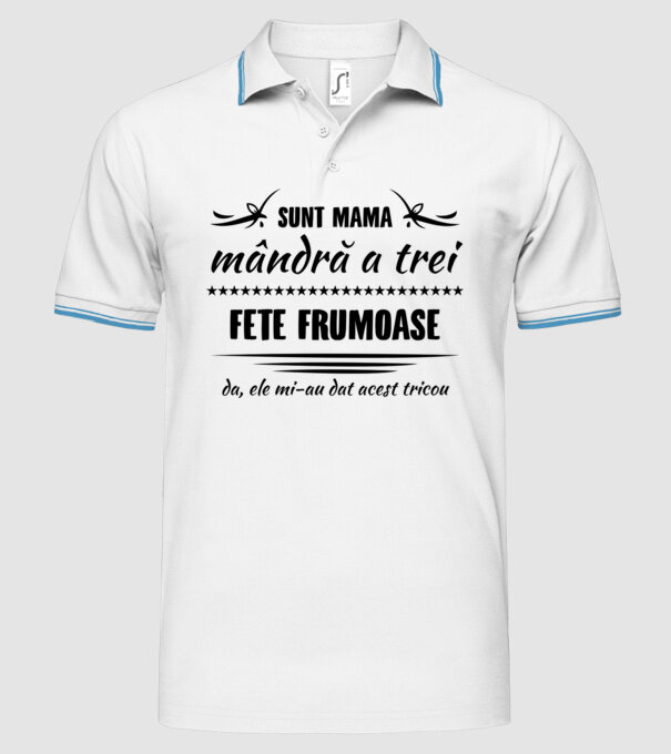 Sunt mama mândră a trei fete frumoase - da, ele mi-au dat acest tricou model alb pe tricou