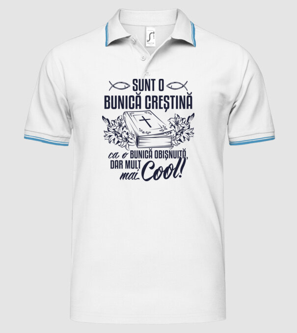 Sunt o bunică creștină, ca o bunică obișnuită, dar mult mai cool model alb pe tricou