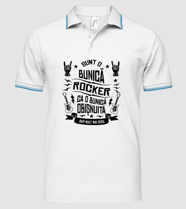 Sunt o bunică rocker, ca o bunică obișnuită, dar mult mai cool model alb pe tricou