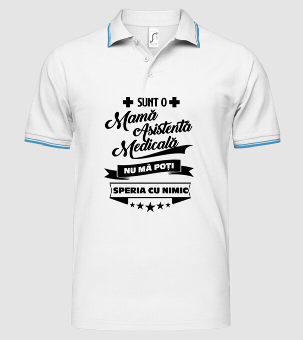sunt o mamă asistentă medicală, nu mă poți speria cu nimic model alb pe tricou