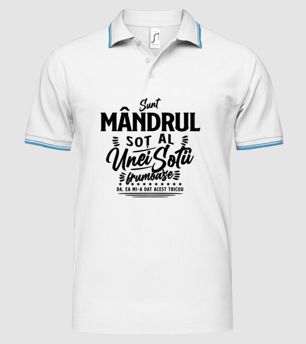 Sunt soț mândru al unei soții frumoase - da, ea mi-a dat acest tricou model alb pe tricou
