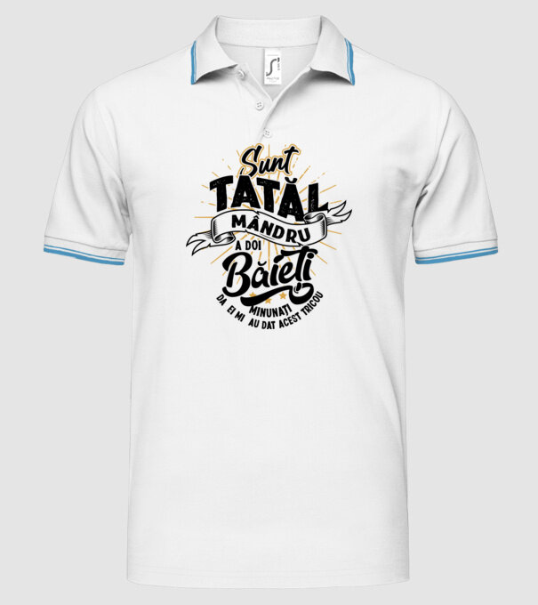 Sunt tatăl mândru a doi băieți minunați - da, ei mi-au dat acest tricou model alb pe tricou