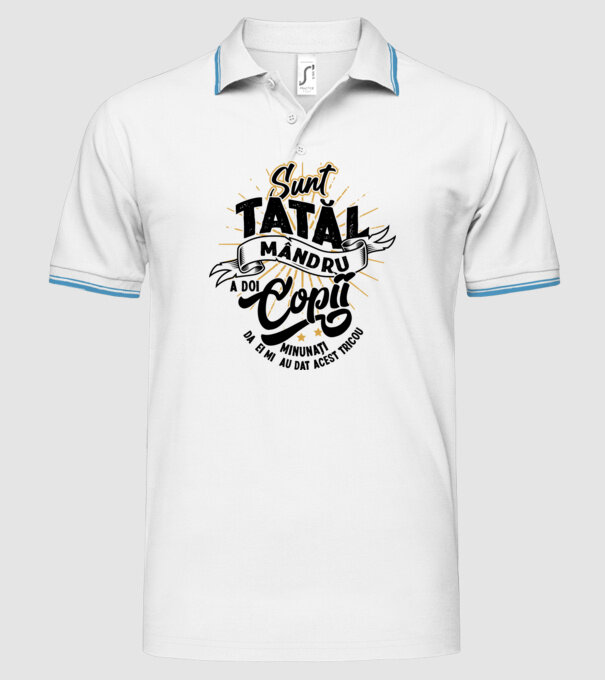 Sunt tatăl mândru a doi copii minunați - da, ei mi-au dat acest tricou model alb pe tricou