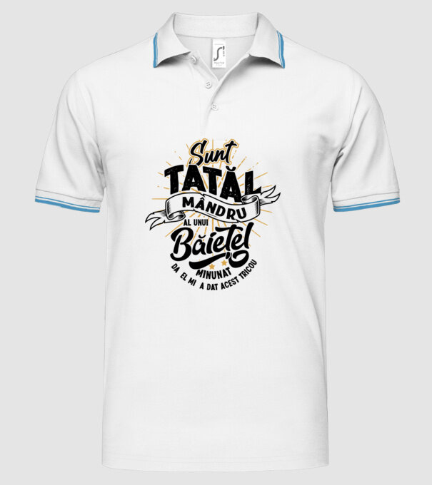 Sunt tatăl mândru al unui băiețel minunat model alb pe tricou