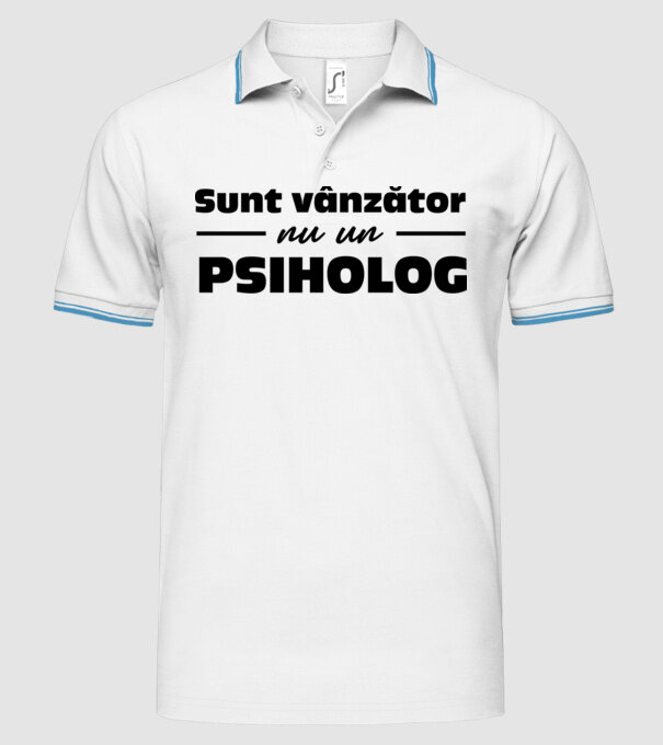 Sunt vânzător, nu un psiholog model alb pe tricou
