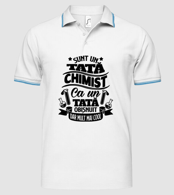 Sunt un tată chimist, ca un tată obișnuit, dar mult mai cool model alb pe tricou