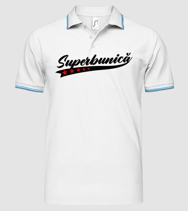 Superbunică model alb pe tricou