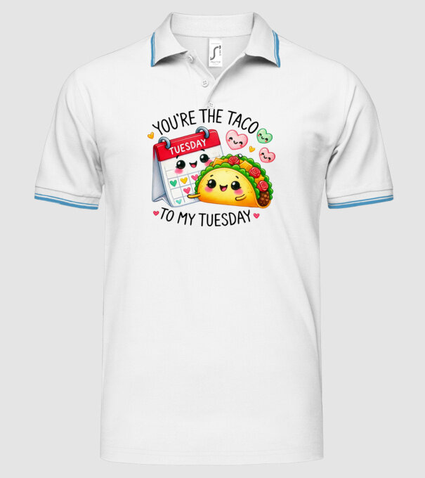 Taco to my Tuesday model alb pe tricou