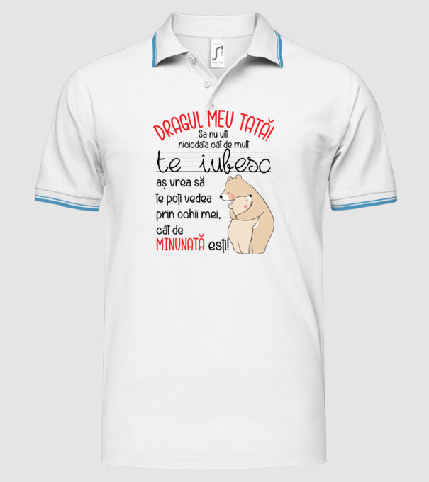 Tată Cât de minunat ești model alb pe tricou