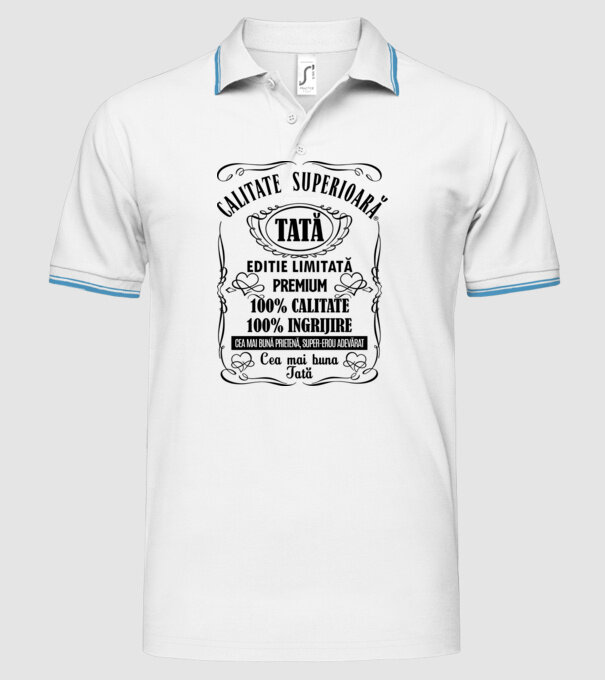 Tată Premium - ediție limitată premium model alb pe tricou