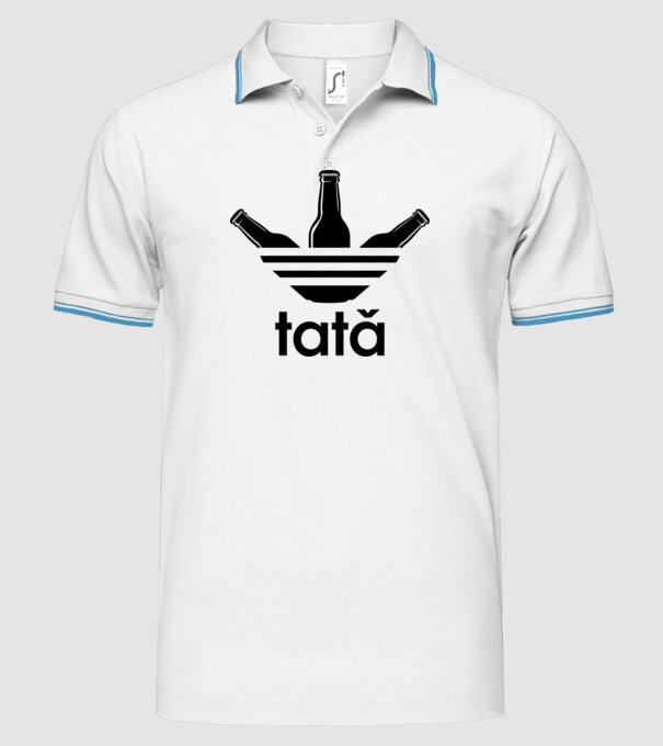 Tatadidas model alb pe tricou