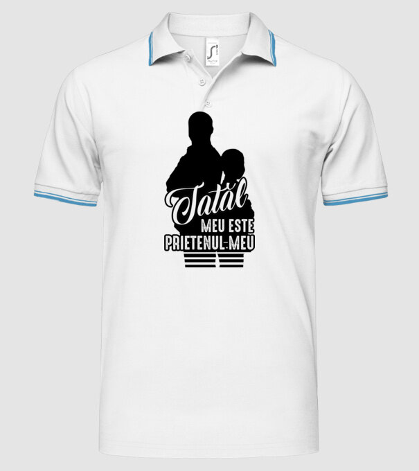tatăl meu este prietenul meu model alb pe tricou