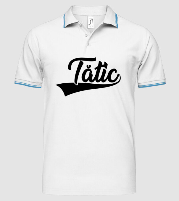 tătic model alb pe tricou