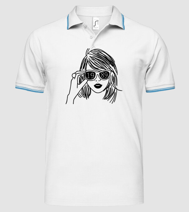 Taylor Swift 1989 model alb pe tricou