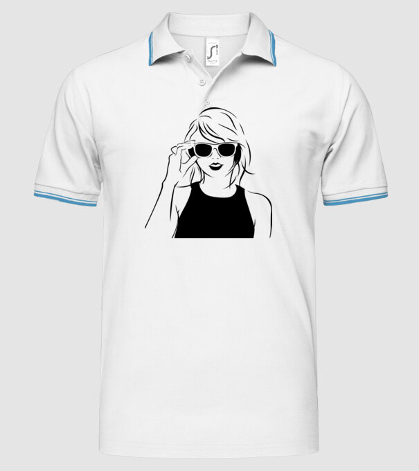 Taylor Swift model alb pe tricou