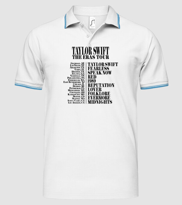 Taylor Swift Eras tour back model alb pe tricou
