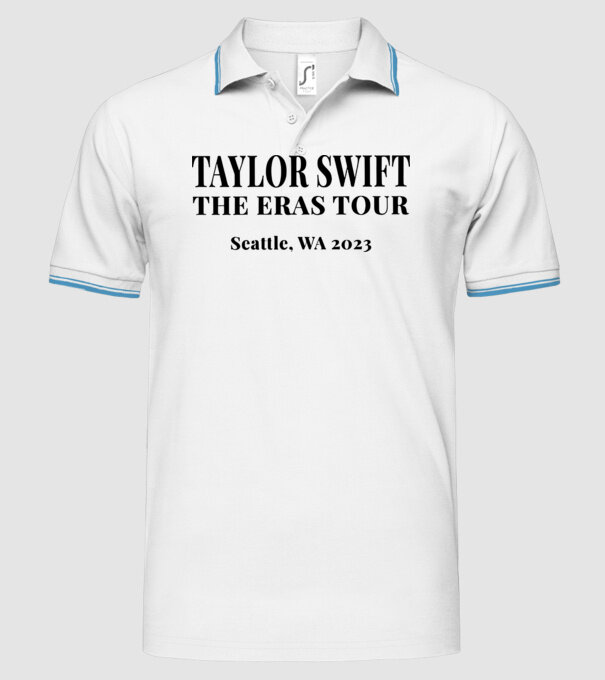 Taylor Swift Eras tour text2 model alb pe tricou