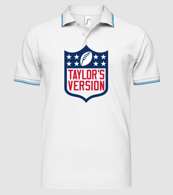 Taylor Swift football logo model alb pe tricou
