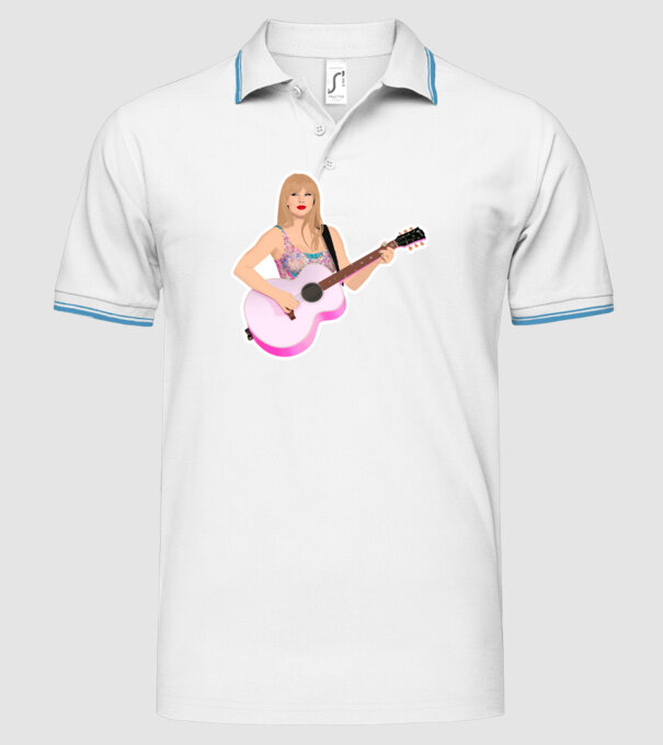 Taylor Swift pink model alb pe tricou