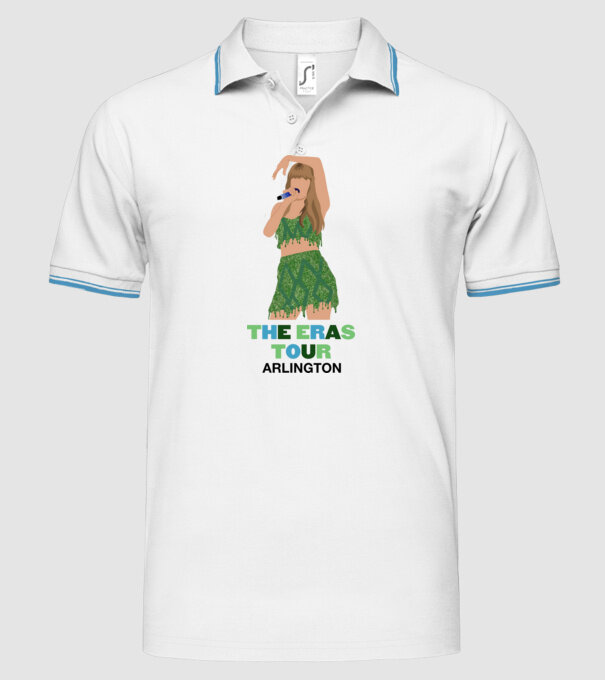 Taylor Swift The Eras Tour Arlington 2 model alb pe tricou