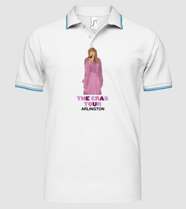 Taylor Swift The Eras Tour Arlington 3 model alb pe tricou
