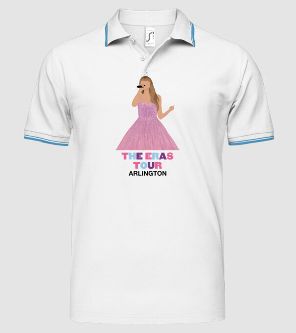Taylor Swift The Eras Tour Arlington model alb pe tricou