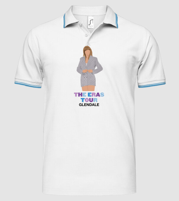 Taylor Swift The Eras Tour Glendale 2 model alb pe tricou