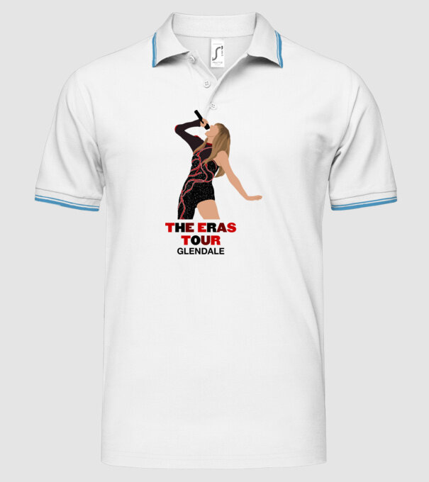 Taylor Swift The Eras Tour Glendale model alb pe tricou