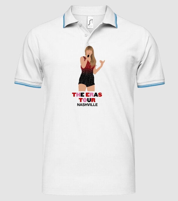 Taylor Swift The Eras Tour Nashville model alb pe tricou