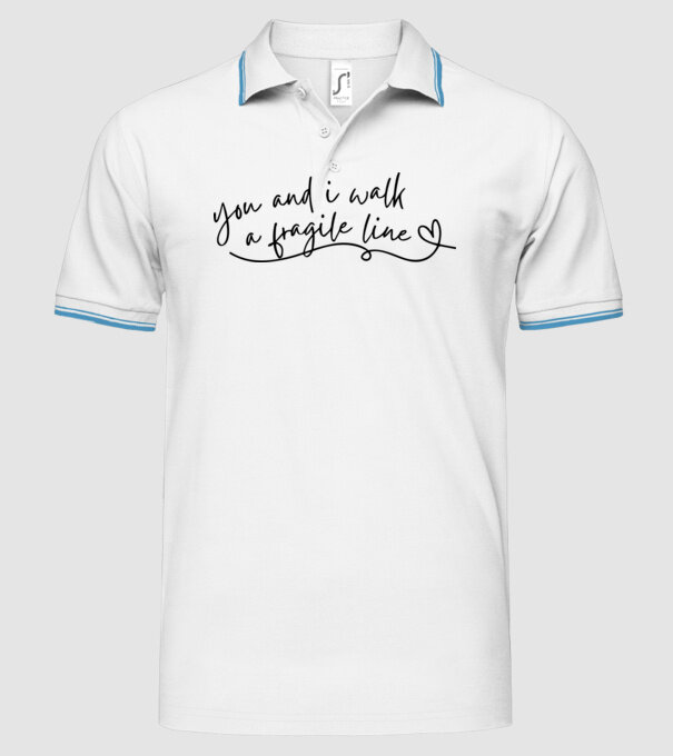 Taylor Swift you and i walk a fragile line model alb pe tricou