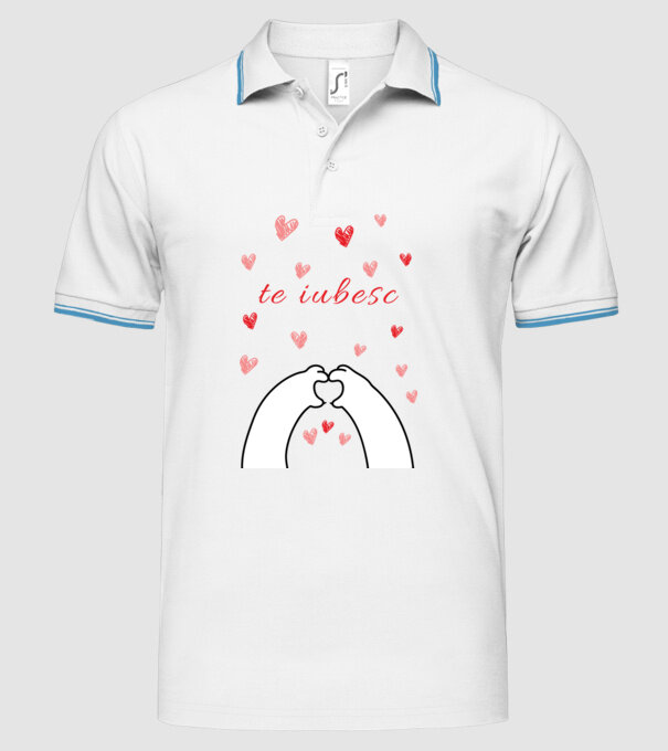 te iubesc model alb pe tricou