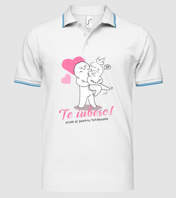 te iubesc model alb pe tricou