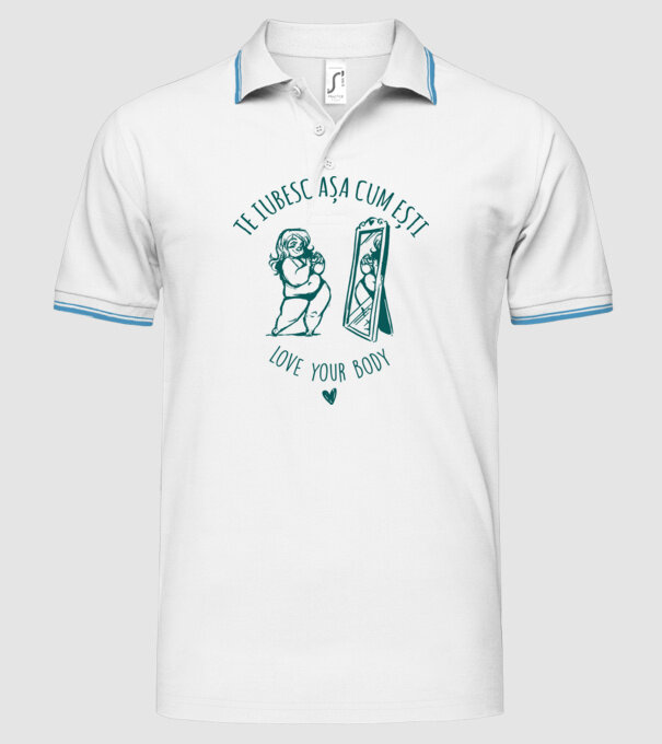 Te iubesc așa cum ești model alb pe tricou