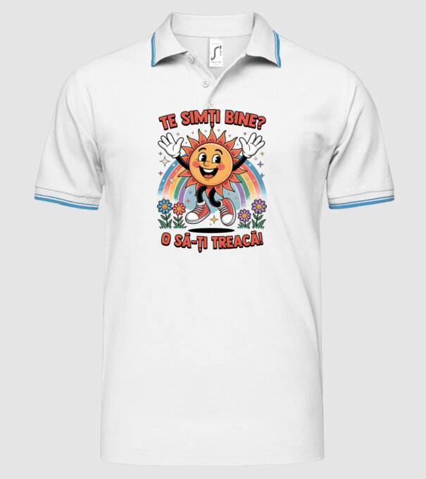 Te simți bine? model alb pe tricou
