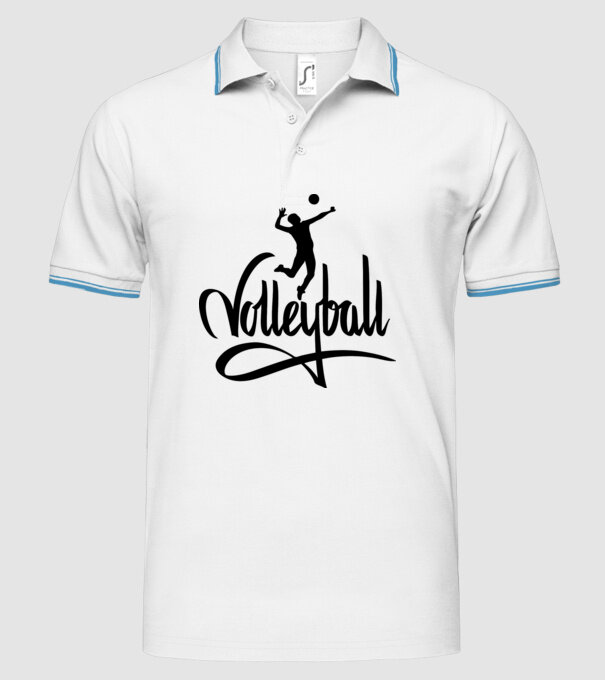 Text Volei pentru tricou model alb pe tricou