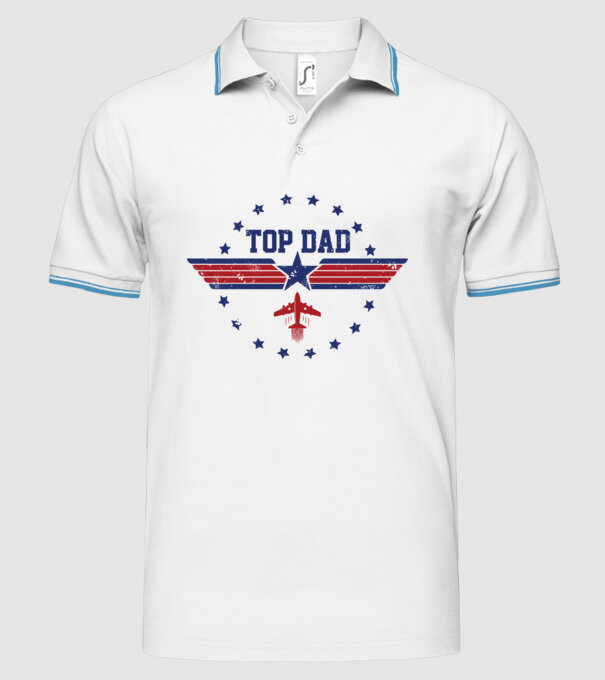 TopDad model alb pe tricou