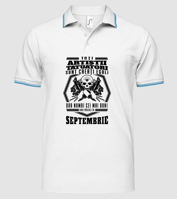 Toți artiștii tatuatori sunt creați egali Septembrie model alb pe tricou