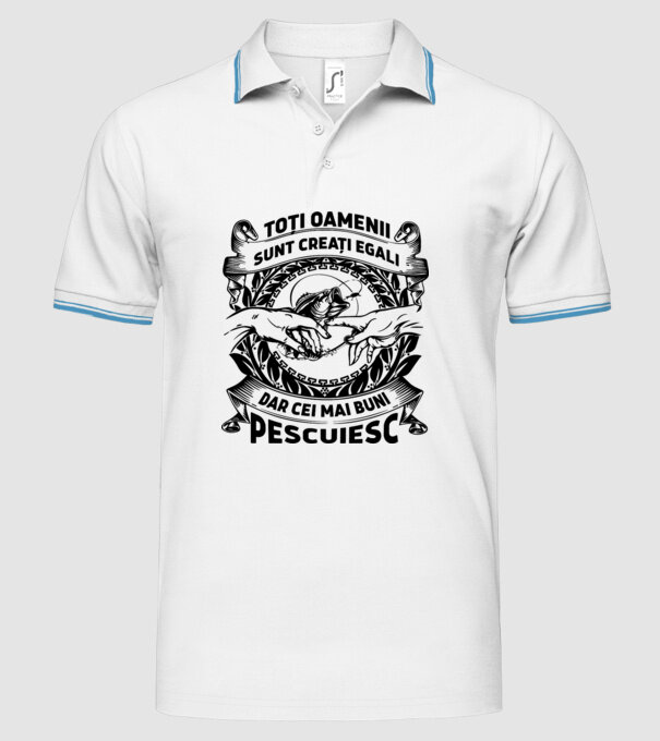 toți oamenii sunt creați egali, dar cei mai buni pescuiesc model alb pe tricou
