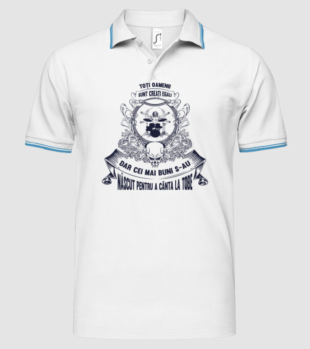 toți oamenii sunt creați egali, dar cei mai buni s-au născut pentru a cânta la tobe model alb pe tricou