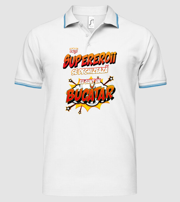 Toți supereroii se deghizează, eu sunt un bucătar model alb pe tricou