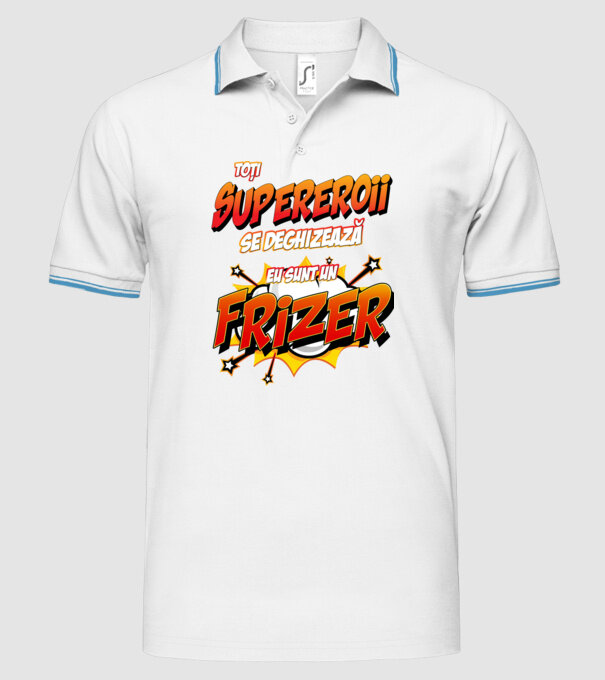 toți supereroii se deghizează, eu sunt un frizer/coafor model alb pe tricou
