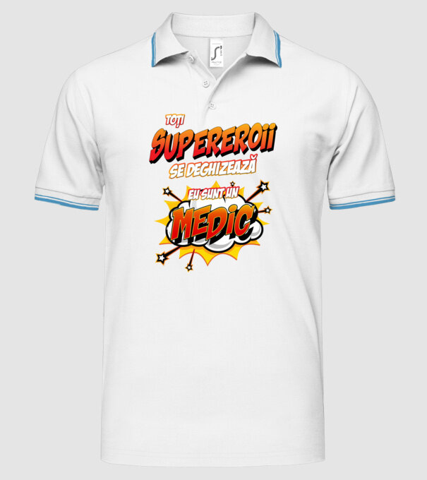 Toți supereroii se deghizează, eu sunt un medic model alb pe tricou